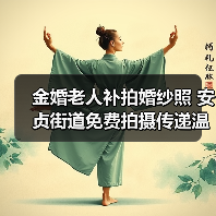 金婚老人补拍婚纱照 安贞街道免费拍摄传递温暖(图1) 金婚老人补拍婚纱照 安贞街道免费拍摄传递温暖(图1)