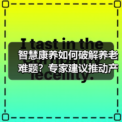 智慧康养如何破解养老难题?专家建议推动产业应用(图3) 智慧康养如何破解养老难题?专家建议推动产业应用(图3)