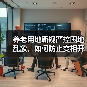 养老用地新规严控囤地乱象,如何防止变相开发?(图1) 养老用地新规严控囤地乱象,如何防止变相开发?(图1)
