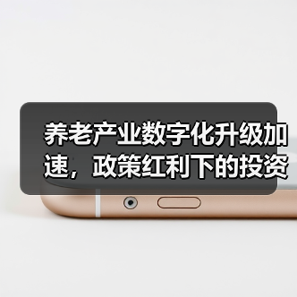 养老产业数字化升级加速,政策红利下的投资机会(图1) 养老产业数字化升级加速,政策红利下的投资机会(图1)
