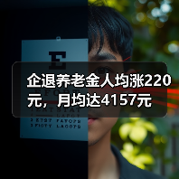 企退养老金人均涨220元,月均达4157元(图4) 企退养老金人均涨220元,月均达4157元(图4)