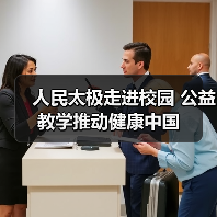 人民太极走进校园 公益教学推动健康中国（图2）