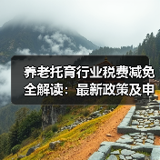 养老托育行业税费减免全解读：最新政策及申请指南（图2）