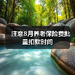 注意8月养老保险费批量扣款时间（图4）